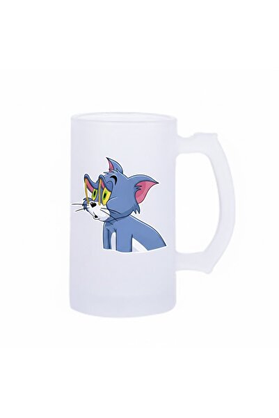 sartre art كوب بيرة توم آند جيري توم مطبوع عليه شعار مضحك سعة 500 مل - كوب زج...