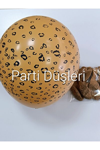 Parti Düşleri بالون مطبوع عليه نقش الفهد 5 قطع