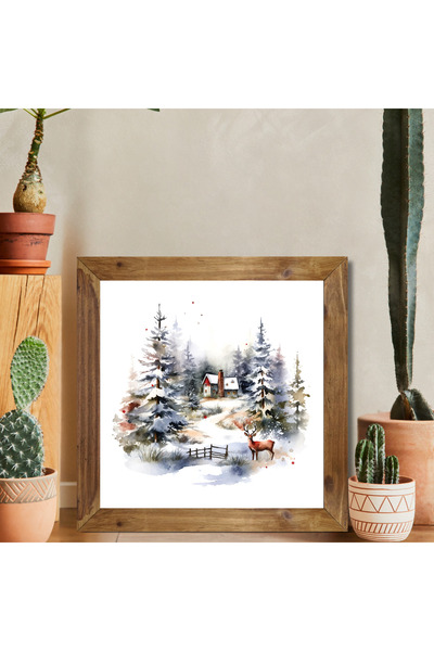 Tuba Decor Tablou pătrat cu rama din lemn