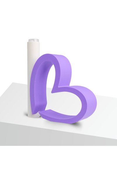 Runic Studio Vază inimă cu eprubetă pentru flori uscate, design minimalist