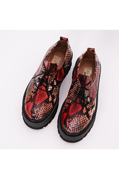 VAGAM Multicolored Genuine Leather Shoes with High Soles