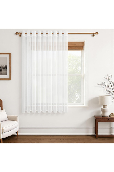 OEM Transparent curtain 1 piece white lace 150x200 cm