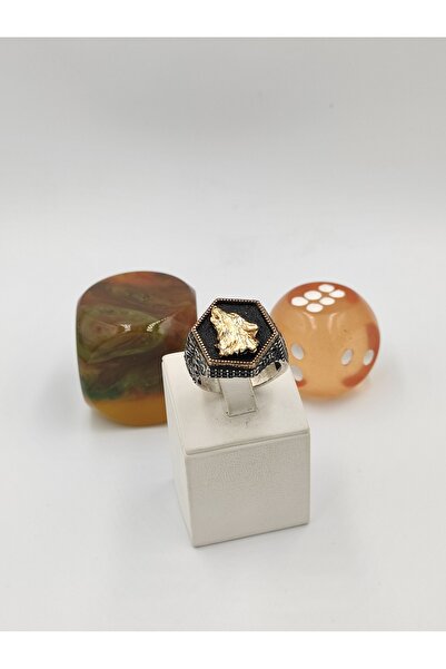 ALTUNTAŞ ONIKS TAŞLI MİKRO BOZKURT 925 AYAR 25 MM 17,40 G. ERKEK YÜZÜĞÜ