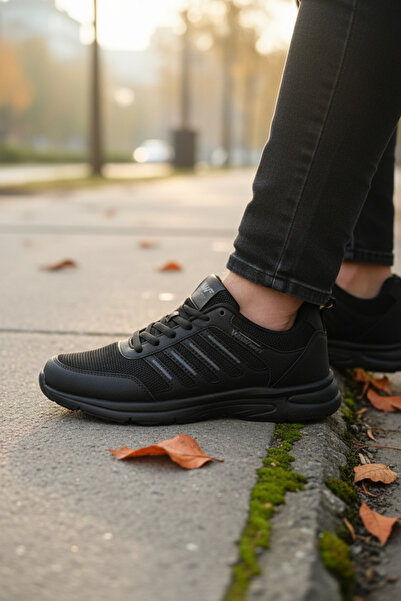 enoch Orthopedic Three-Stripe Detailed Mesh Sporty Shoes