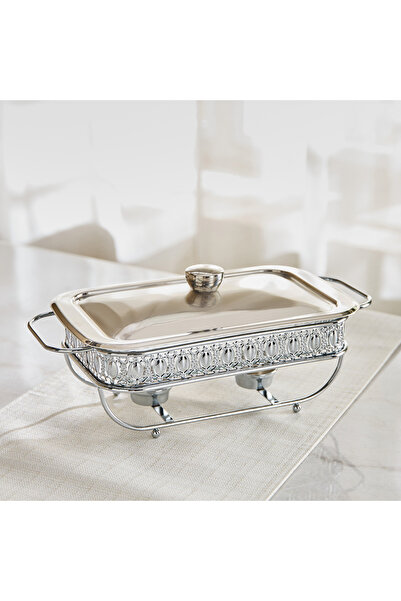 Home Box Trendy Stainless Steel Square Food Warmer - 1.5 L