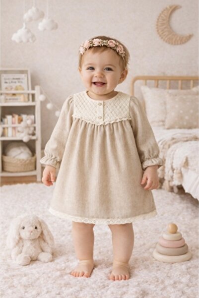 Superbaby Rochie MyMio cu dantela eleganta si croiala lejera, model rafinat s...