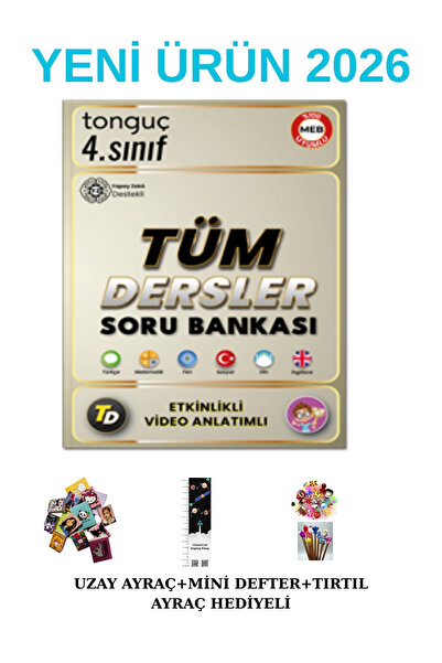 Tonguç 4. Sınıf FİJİTAL Tüm Dersler Soru Bankası YENİ ÜRÜN(UZAYA+MİNİ D+KALEM B.)2026-2027