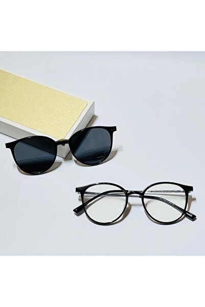 smile EYES yuvarlak klipsli mavi ışık korumalı gözlük