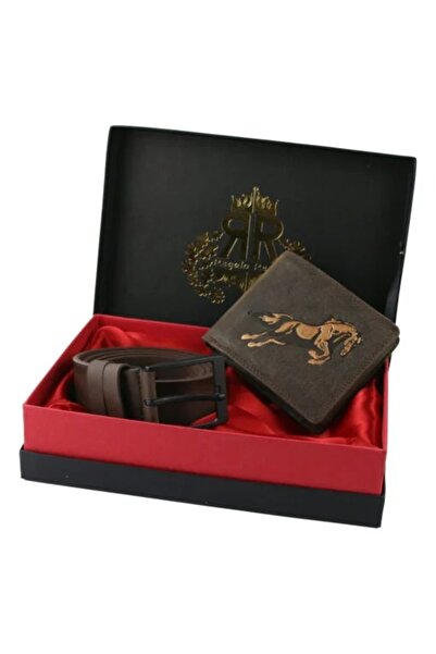 velve Men's gift set Regalo Reale – wallet and belt made of genuine leather, ...