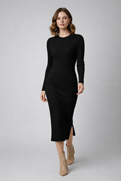 NEWORGINAL Women's Camisole Shirred Stretch Fabric Crew Neck Long Sleeve Slit...