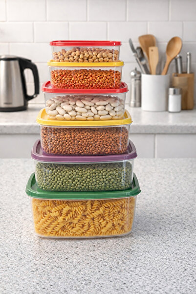 Bellahomeart 6'lı Hava Geçirmez Saklama Kabı Seti BPA içermez