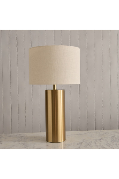 Generic Antark Ethan Metal Table Lamp with Linen Shade - 54 cm