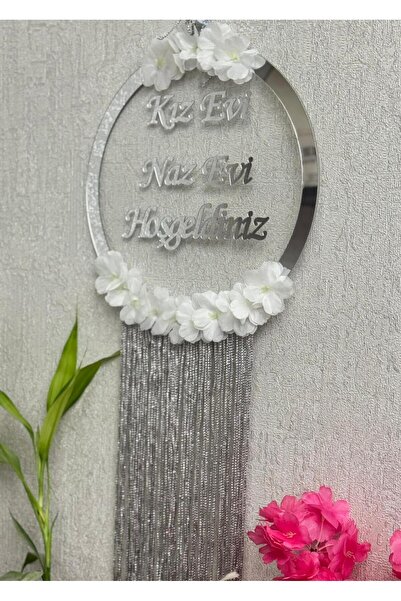 renkli mi renkli tasarım dünyası çiçekli pleksi gümüş renk kız evi naz evi ka...