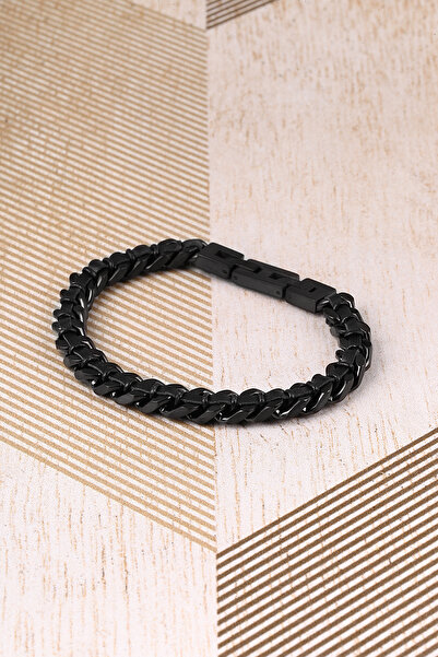 Twelve Men's Leather Steel Bracelet