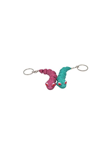Uztech Interlocking "Best Friends" Keychain Set with Heart and Eyes