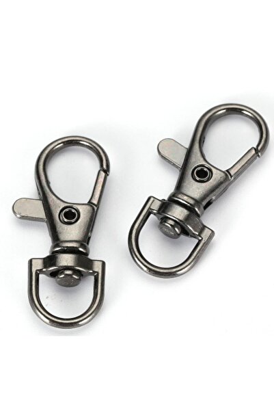 SEM AKSESUAR 50 Adet Balık Kanca Siyah Anahtarlık Halkası