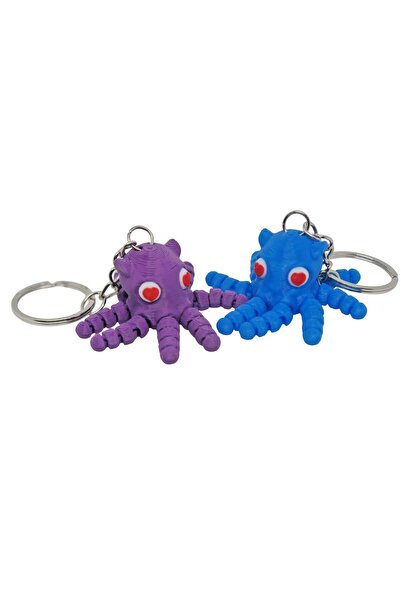 Uztech Interlocking "Best Friends" Keychain Set with Heart and Eyes