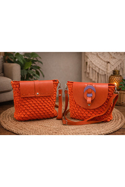 ByBuray TERRA ORANGE ÖRGÜ ÇANTA