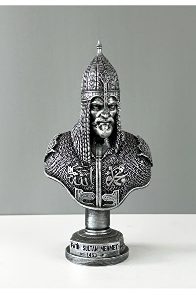 LivadoHome Fatih Sultan Mehmet Büst Dekoratif Heykel 25 x 13 cm