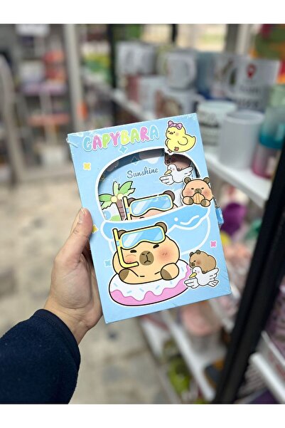 EyER Shoping Capy bara locked diary blue