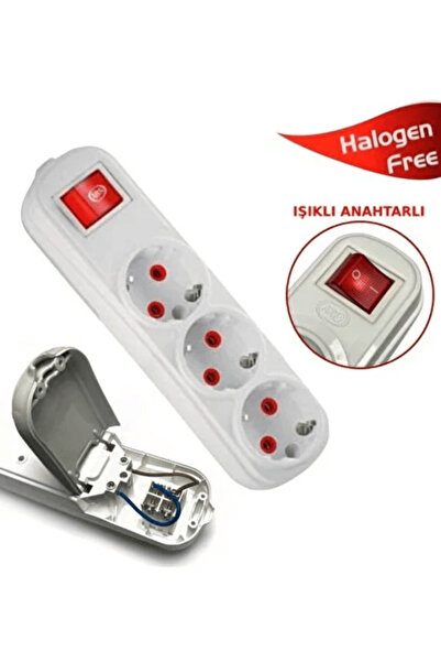 Ars 3’lü Topraklı Anahtarlı Grup Priz