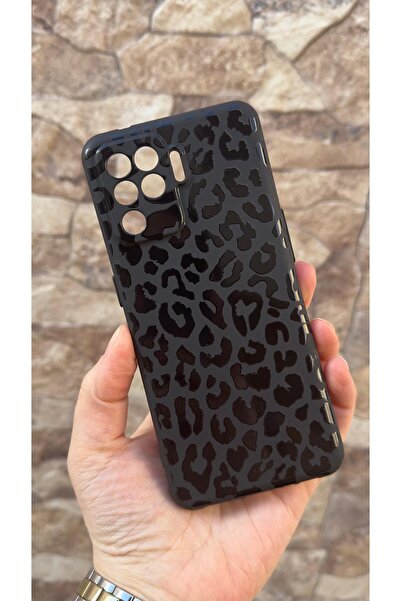Vip Case Oppo Reno 5 Lite Uyumlu Leopar Desenli Silikon Darbe Emici Klasik Ko...