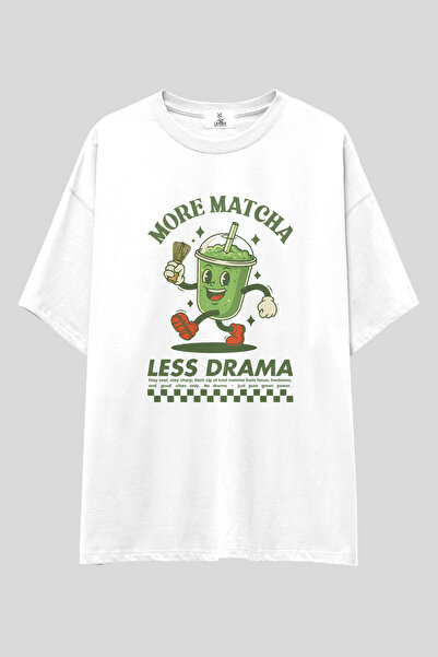 UmbraWear More Matcha Less Drama Oversize Unisex T-Shirt |   100% Cotton Prin...
