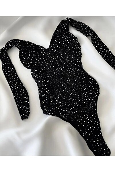 FROOY Kristal Taşlı Transparan File Bluz - Gece Şıklığı Işıltılı Üst Body