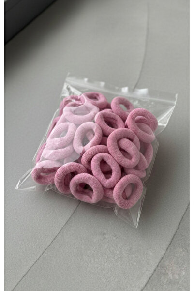 MutluBiDünya 50 Adet Pembe Renk Kalın Havlu Lastik Toka