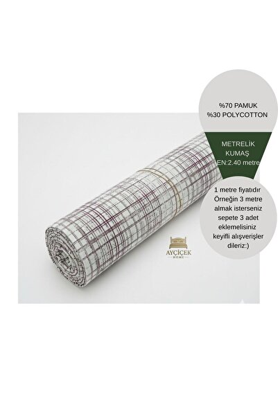 ayçiçek home 1 Meter 46 Thread Akfi̇l Fabric 2.40 Width Bedding Fabric Metera...