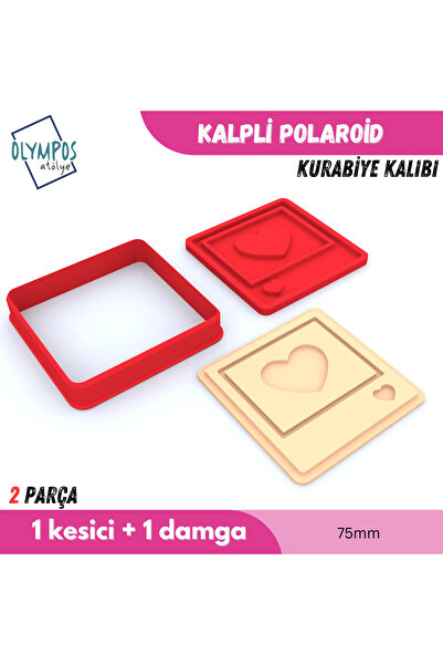 Olympos Atölye Hearted Polaroid - Valentine's Day |   Cookies - Sugar Dough -...