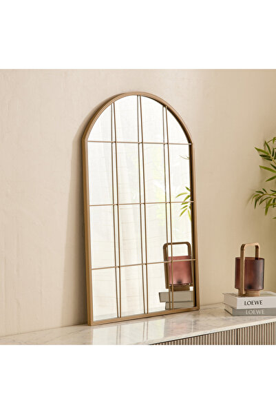 Home Box مرآة حائط معدنية بنمط نافذة من سانا-بروس - 60 × 90 سم