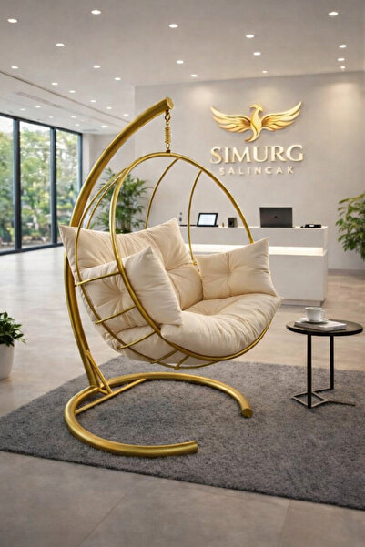 SİMURG SALINCAK VE DESİGN XL GOLD DAMLA SALINCAK - BÜYÜK BOY BAHÇE BALKON SAL...