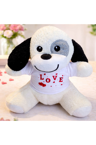 MEVAFA Cute Plush Dog with Love T-Shirt