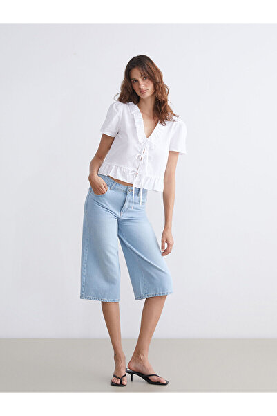 LC Waikiki Γυναικείο τζιν Κάπρι με τυπική εφαρμογή