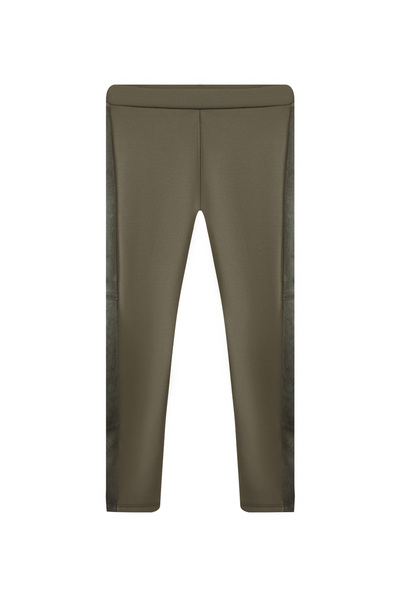 LOVETTI Camouflage Green Girls' Plush Side Panel Furry Extra Thick Winter Tights