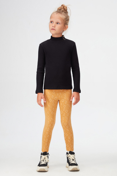 LOVETTI Μαύρο μακρυμάνικο μπλουζάκι καμιζόλας για κορίτσια