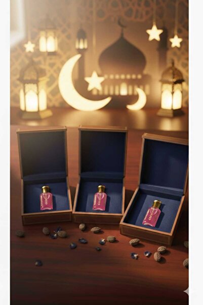 Musk 3 x 6ml pomegranate musk bottles and 3 wooden gift boxes