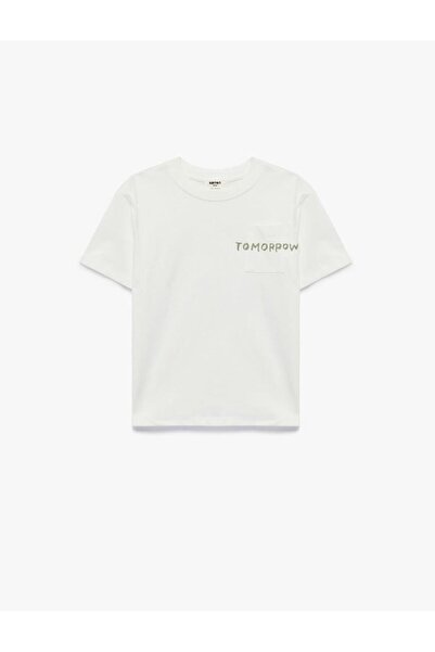 Koton Tricou cu mânecă scurtă din bumbac, cu imprimeu, pentru băieți (6S)