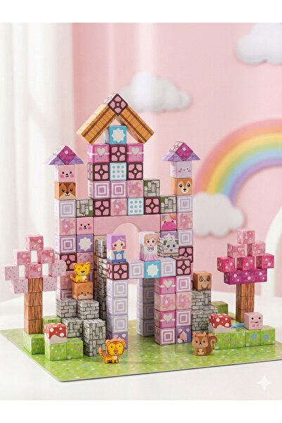 alpmodel Manyetik Yapı Blokları Kız Çocuk Mıknatıslı 59 Parça Blok Parçalar K...