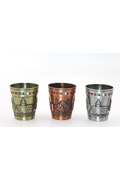 ZS DEMİR Metal Istanbul Local Shot Glass