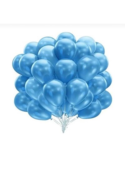 ALYA PARTİ 10 Adet Metalik Mavi Balon