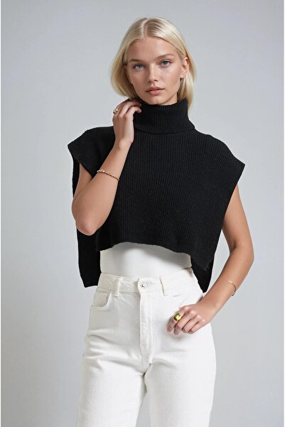Lijuri Sleeveless Turtleneck Knitwear Sweater 1427