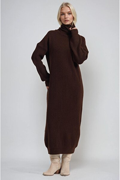 Lijuri Casual Turtleneck Long Knitwear Dress 2018