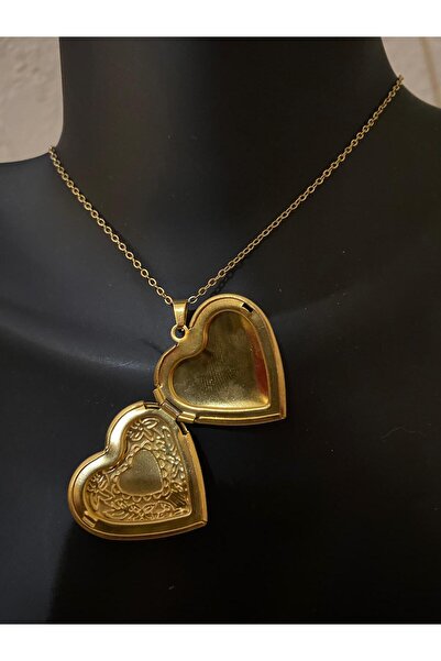 nazfrsz KALP KOLYE İÇİNE RESİM KOYMALIK GOLD