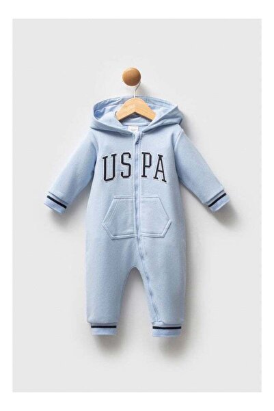 U.S. Polo Assn. Baby Boys Blue Overalls