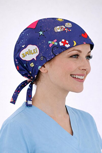 Dr. Mitra Cerrahi Bone Medikal Doktor Hemşire Hastane Bonesi Unisex -Lacivert...