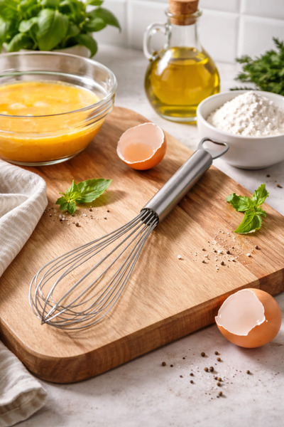 Alvin مضرب مطبخ من الفولاذ المقاوم للصدأ مقاس 36 سم - مضرب سلكي بمقبض مريح مع...