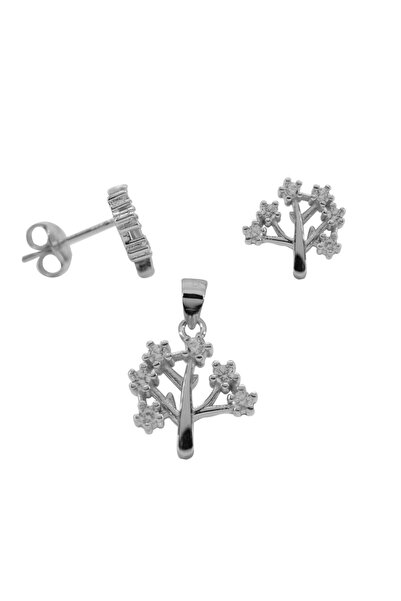 Crocodileskids 925 Silver Tree Set with Zirconia, 2.51 g
