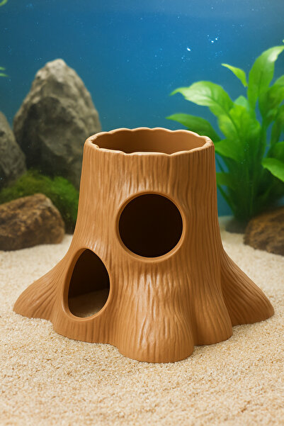 K×MING Akvaryum Süsü Magra Dekor Kaya Oyuk Dekoru Balık Saklanma Alanı